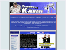 Tablet Screenshot of blackpoolkarate.com